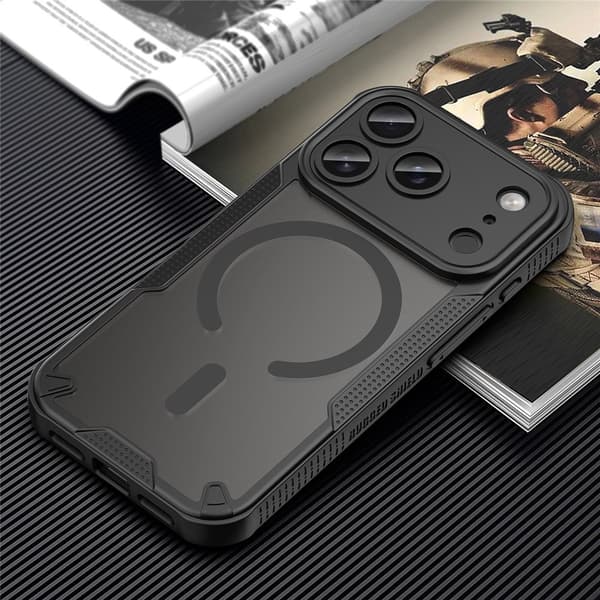 SKALO Armor Hybrid Frosted Cover til iPhone 18 Pro Max - Sort