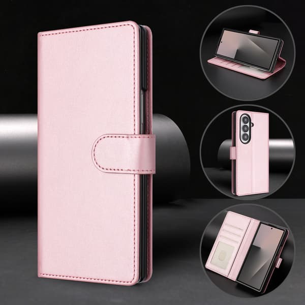 SKALO Samsung Z Fold7 PU-Läder Plånboksfodral - Rosa