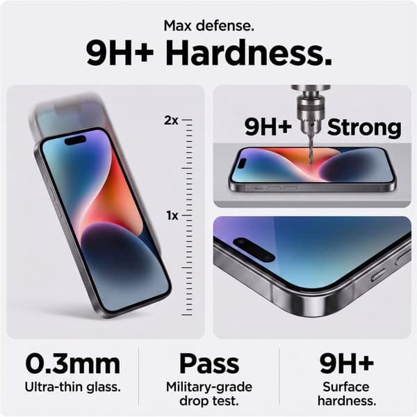 2-PACK Tech-Protect Quick Set Spy+ Privacy Skärmskydd i Härdat glas för iPhone 18 Pro Max - Svart