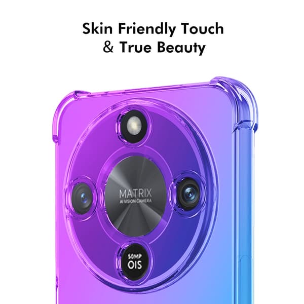 SKALO ENKAY Gradient Extra strong TPU Cover til Honor Magic8 Lite - Blå-Pink