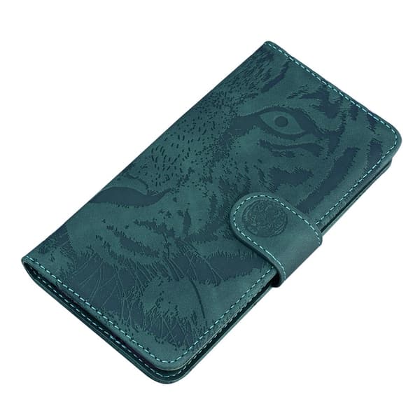 SKALO Embossed Tiger Plånboksfodral för iPhone 18 Pro Max - Grön