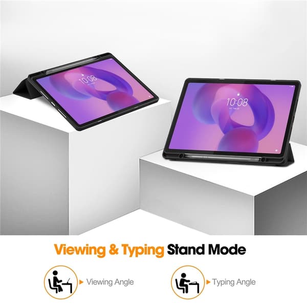SKALO Trifold Cover til Lenovo Idea Tab Plus - Sort
