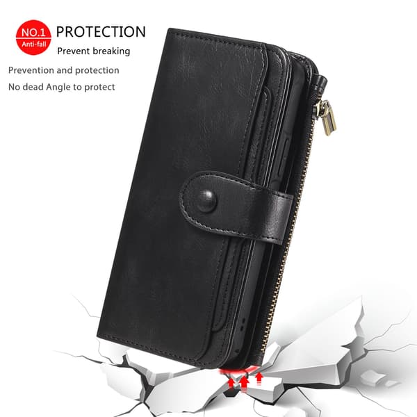 SKALO BIg Wallet 2i1 Magnet Flip Cover til iPhone 18 Pro - Sort