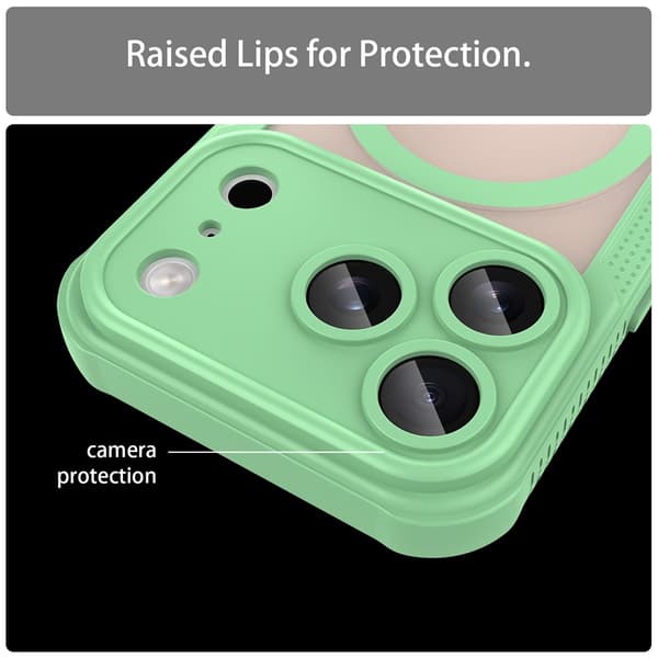 SKALO Armor Hybrid Frosted Cover til iPhone 18 Pro Max - Grøn