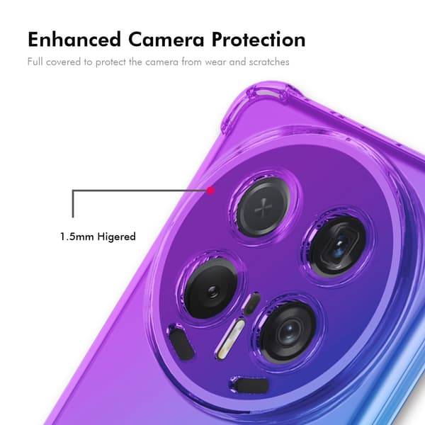 SKALO ENKAY Gradient Extra strong TPU Cover til Honor Magic8 Pro - Lilla-Blå