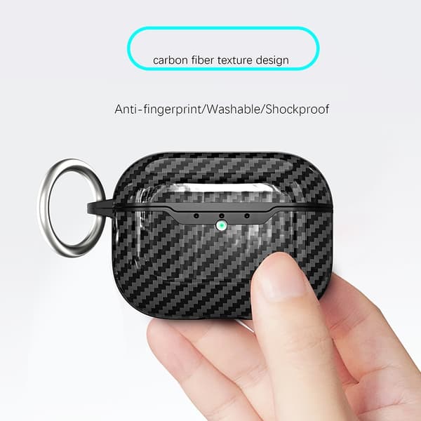 SKALO Carbon Fiber TPU til AirPods Pro 3 - Sort