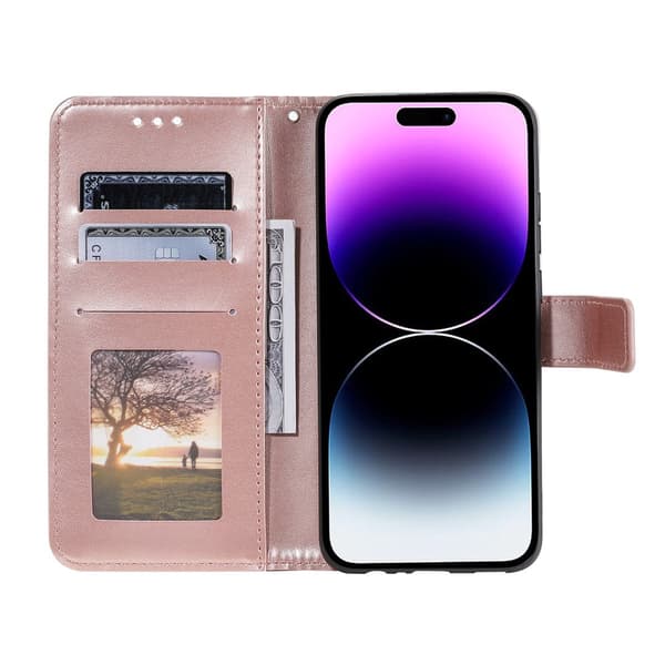 SKALO Mandala Flip Cover til iPhone 18 Pro - Rosa guld