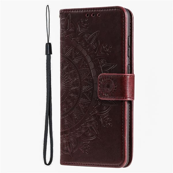 SKALO Mandala Flip Cover til iPhone 18 Pro - Brun