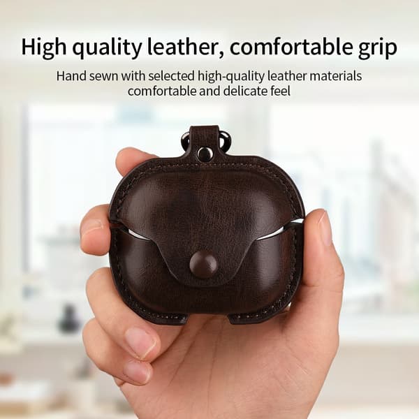 SKALO PU-Læder Cover til Samsung Galaxy Buds3 FE - Sort