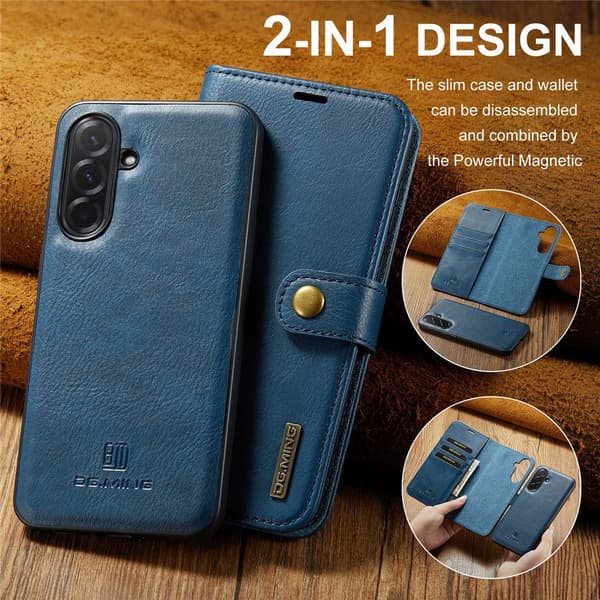 DG MING 2-i-1 Magnet Plånboksfodral för Samsung Galaxy A37 5G - Blå