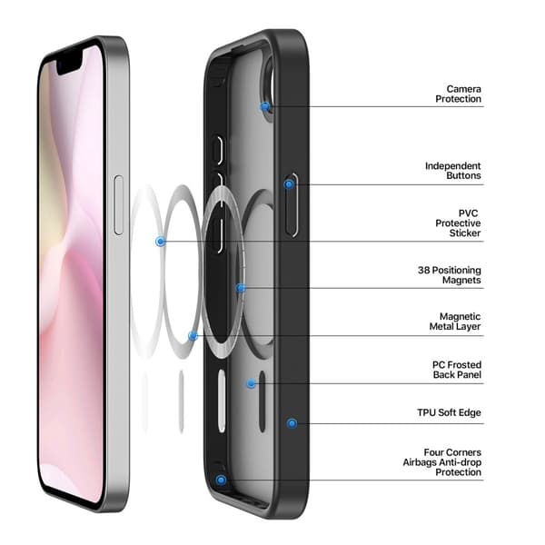 DUX DUCIS Yind Series Matte Finish Cover til iPhone 17e - Sort