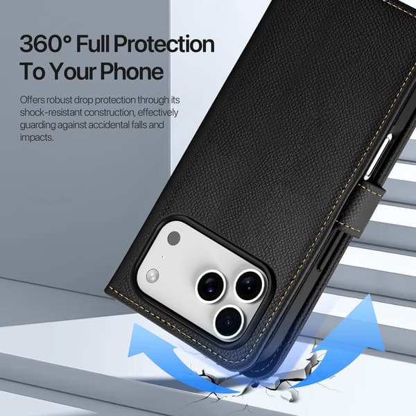 DUX DUCIS Lawa Series Flip Cover til iPhone 18 Pro - Sort