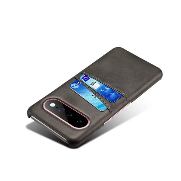 SKALO PU-Læder Kortholder Cover til Google Pixel 11 - Sort