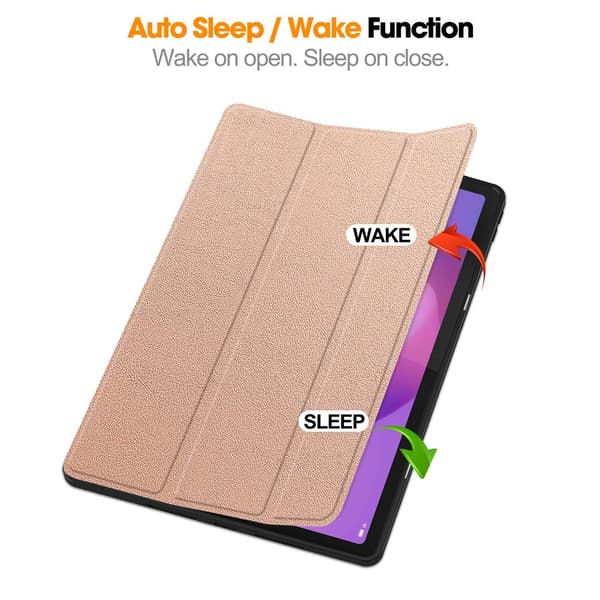 SKALO Trifold Cover til Lenovo Idea Tab Plus - Rosa guld