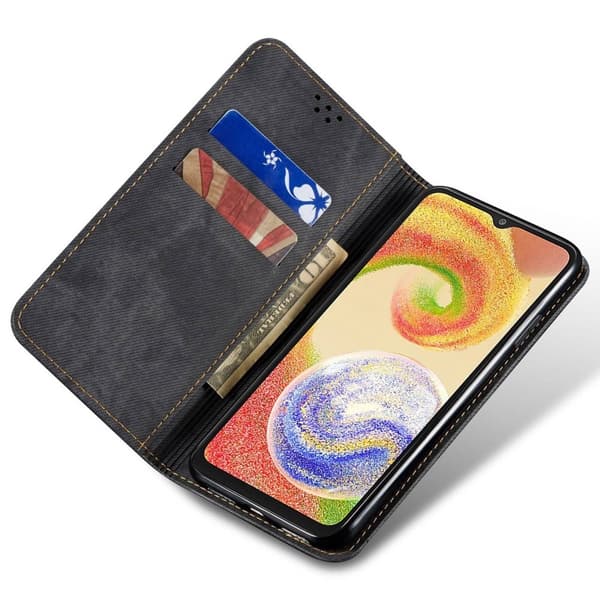 SKALO Samsung S24 FE Jeans Flip Cover - Sort