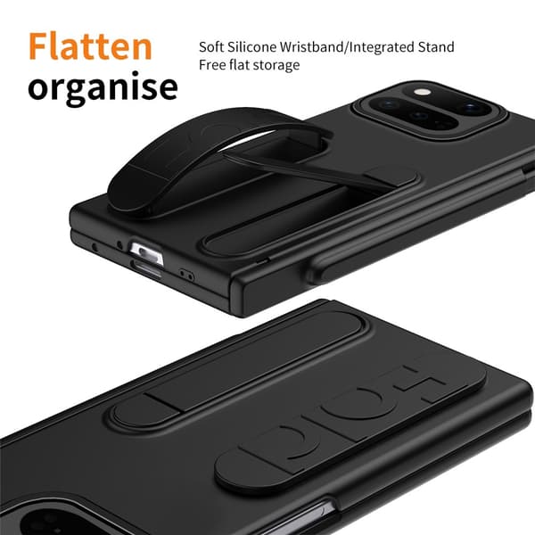 SKALO Multifunktionelt Cover + Hærdet Glas til Google Pixel 11 Pro Fold - Sort