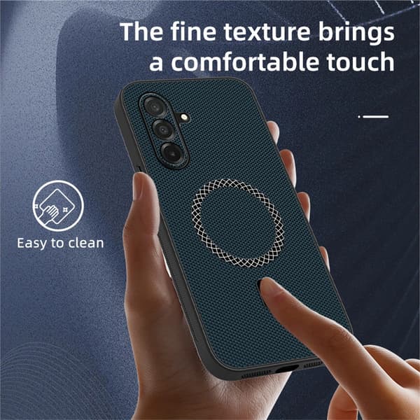 SKALO Triangle Texture PU-Læder Cover til Samsung Galaxy A27 5G - Sort