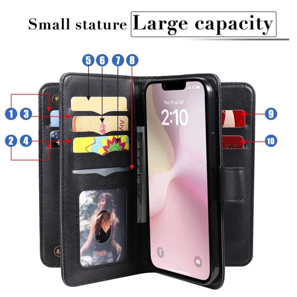 SKALO KT 10-RUM Flip Cover til iPhone 17e - Sort