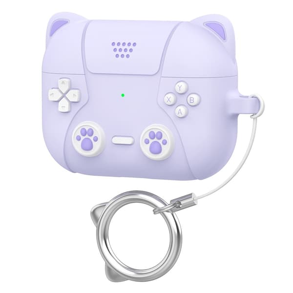 SKALO Cute Cat Controller Cover til AirPods Pro 3 - Lilla