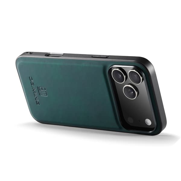 DG MING Premium PU-Läder Hybrid Skal för iPhone 17 Pro Max - Grön