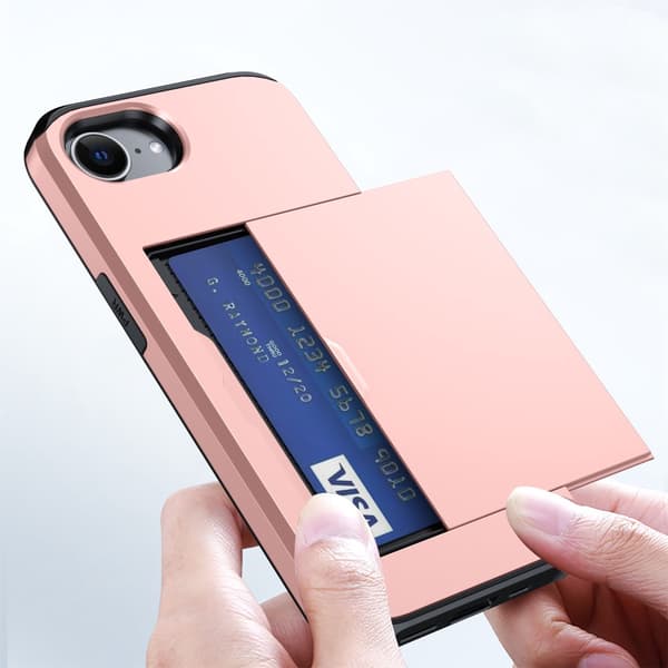 SKALO Armor Kortholder Cover til iPhone 17e - Rød
