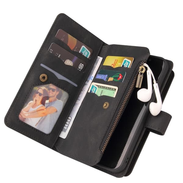 SKALO KT-2 Big Wallet 17-RUM Flip Cover til iPhone 17e - Sort