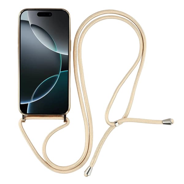 SKALO TPU Color Edge Halskæde Cover til iPhone 18 Pro - Guld