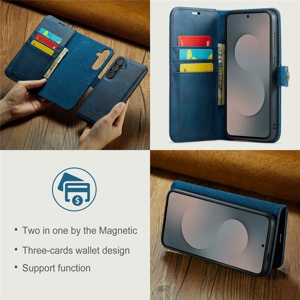 DG MING Samsung S25 FE 2-i-1 Magnet Plånboksfodral - Blå