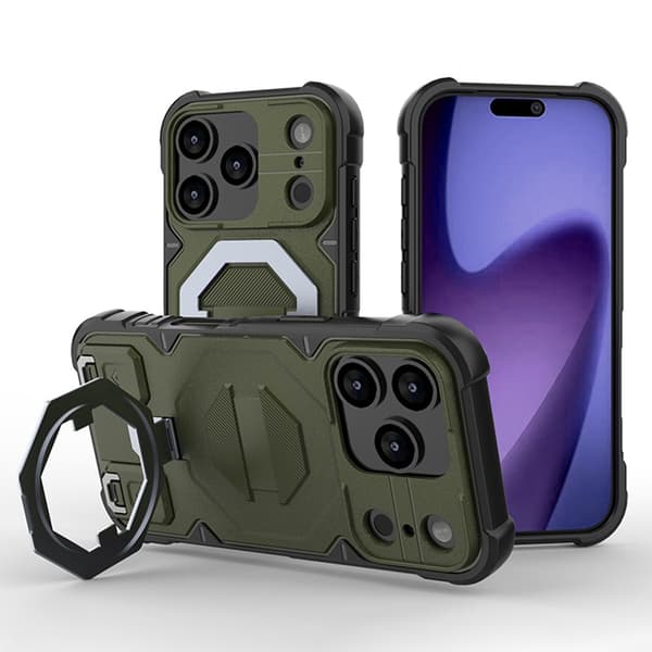 SKALO Armor Matrix Cover til iPhone 18 Pro - Grøn