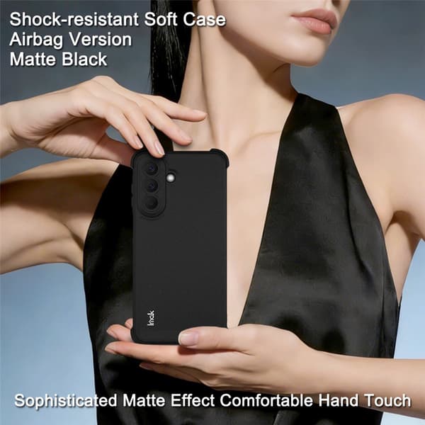 IMAK Drop Proof Matte TPU Cover til Samsung Galaxy A27 5G - Sort