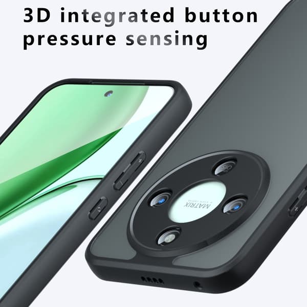 SKALO Mat Skin-touch Cover til Honor Magic8 Lite - Sort