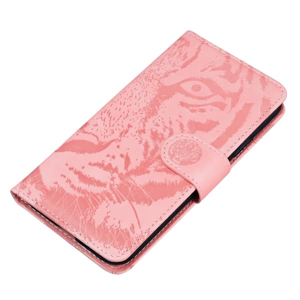 SKALO Embossed Tiger Plånboksfodral för iPhone 18 Pro Max - Rosa