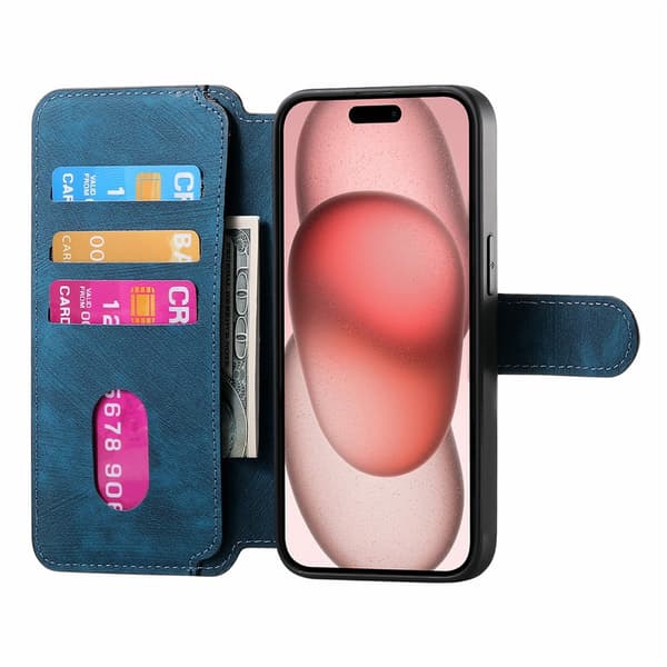 SKALO CASENEO MW-03 Plånboksfodral för iPhone 18 Pro Max - Blå