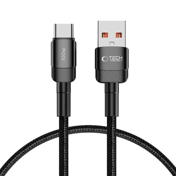 Tech-Protect UltraBoost Evo USB-C-kabel 100W 50cm - Sort