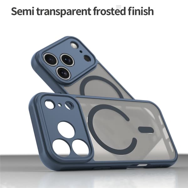 SKALO Mat Hybrid Cover til iPhone 18 Pro Max - Blå