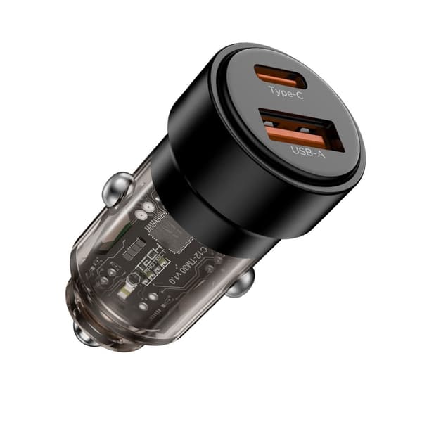 Tech-Protect CC03 billaddare 2-port 75W - Svart