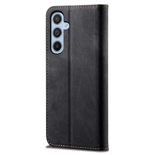 SKALO Samsung S24 FE Jeans Flip Cover - Sort
