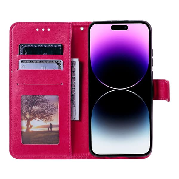 SKALO Mandala Plånboksfodral för iPhone 18 Pro Max - Cerise
