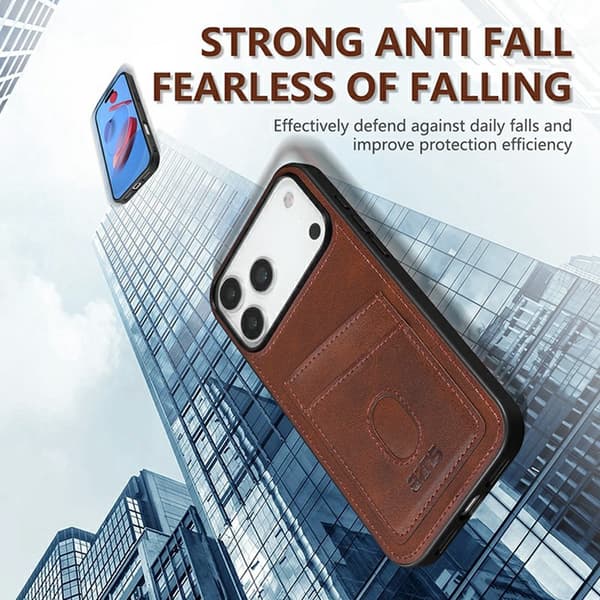 SKALO AZNS K1 Kortholder Cover til iPhone 18 Pro Max - Sort