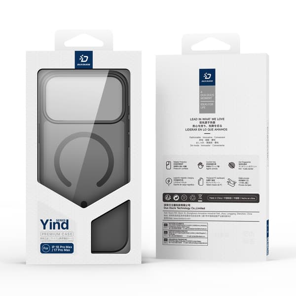 DUX DUCIS Yind Series Matte Finish Cover til iPhone 18 Pro Max - Sort