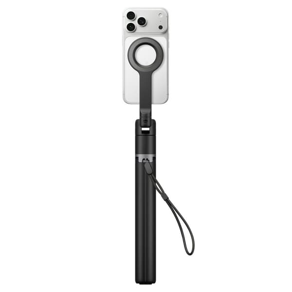 Spigen S582W Selfie stick med stativ MagSafe Bluetooth 1,66m - Sort