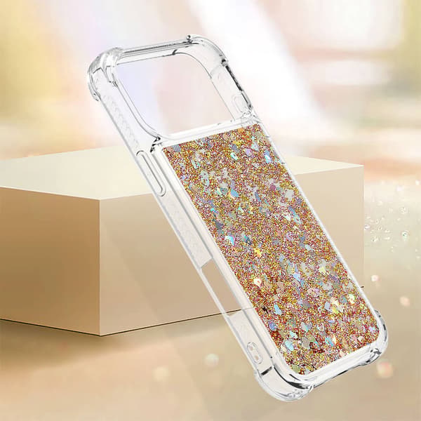 SKALO Kvicksand Glitter Skal för iPhone 18 Pro - Guld