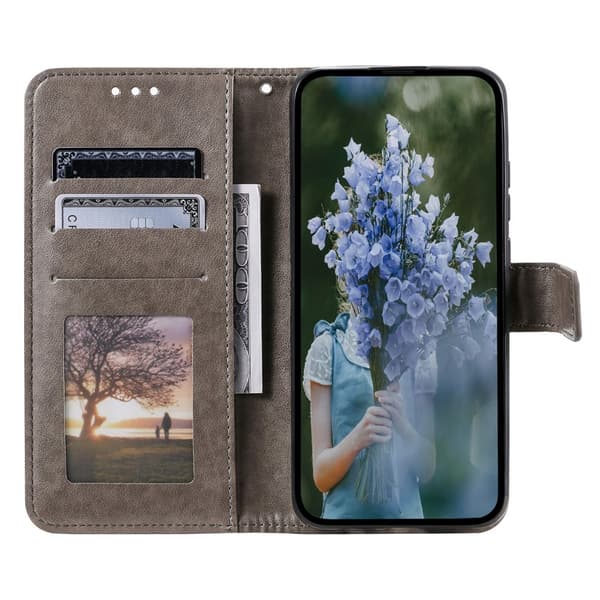 SKALO Samsung A17 Mandala Plånboksfodral - Grå
