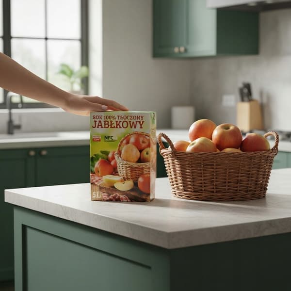 Æblejuicekarton 100% presset 5L BAG IN BOX emballage fast
