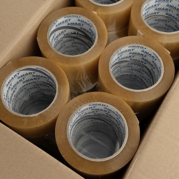 Packtejp | SMART | LÖSNINGSMIDDEL | 48x132 | transparent