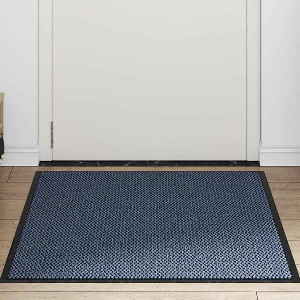vidaXL Dörrmatta blå 90x120 cm