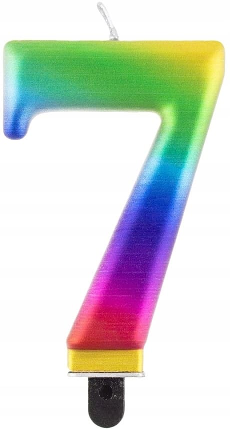 Nummer 7 lys, Galaxy, 8,0 cm, 1 stk.