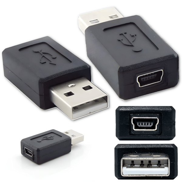 Adapter han USB til hun Mini USB