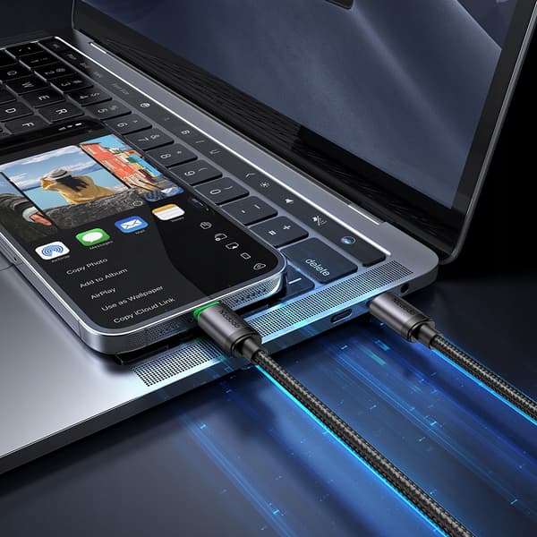 MCDODO Laddkabel USB-C Blixtsnabb Laddning för iPhone 3M LED