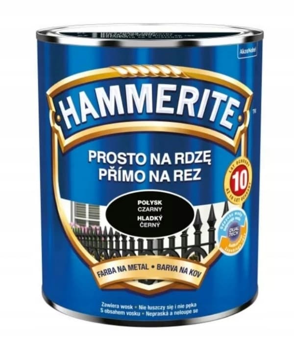 Hammerite Metalmaling Direkte til Rust Blank Sort 2,5L